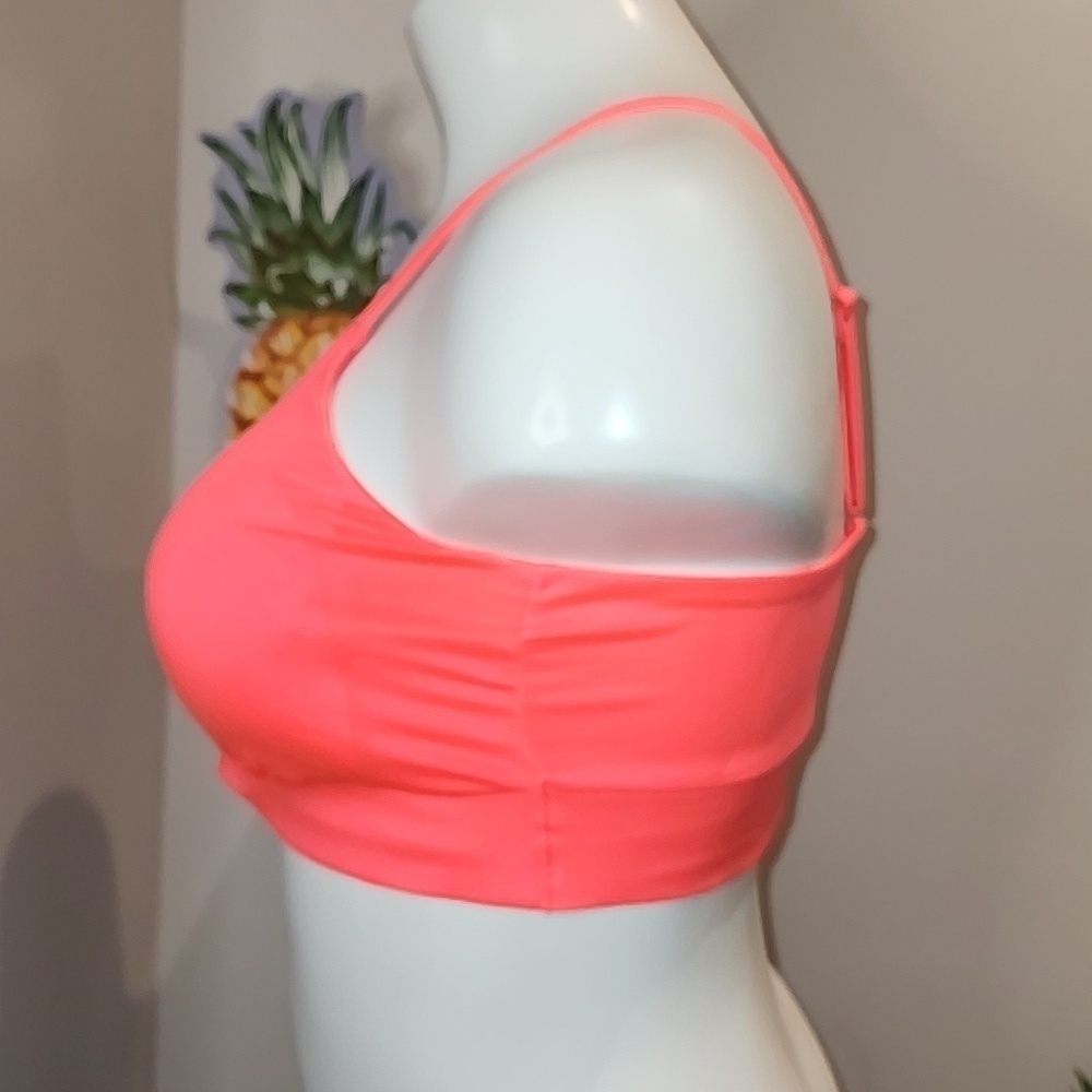 Torrid - Lightly Lined Microfiber Surplice Bralette in Neon Blush - Picture 4 of 14